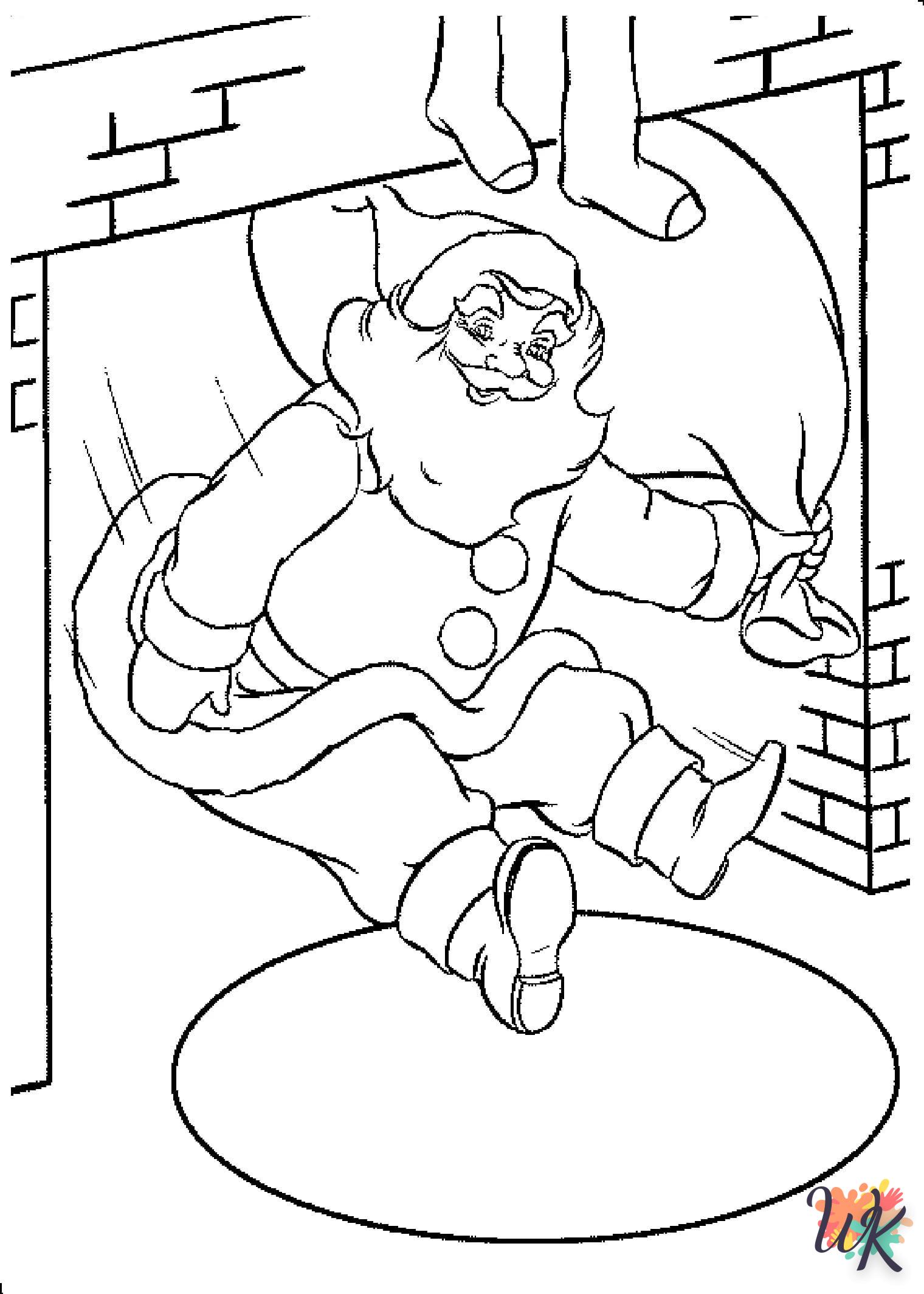 coloriage Père Noël  enfant 2 ans a imprimer