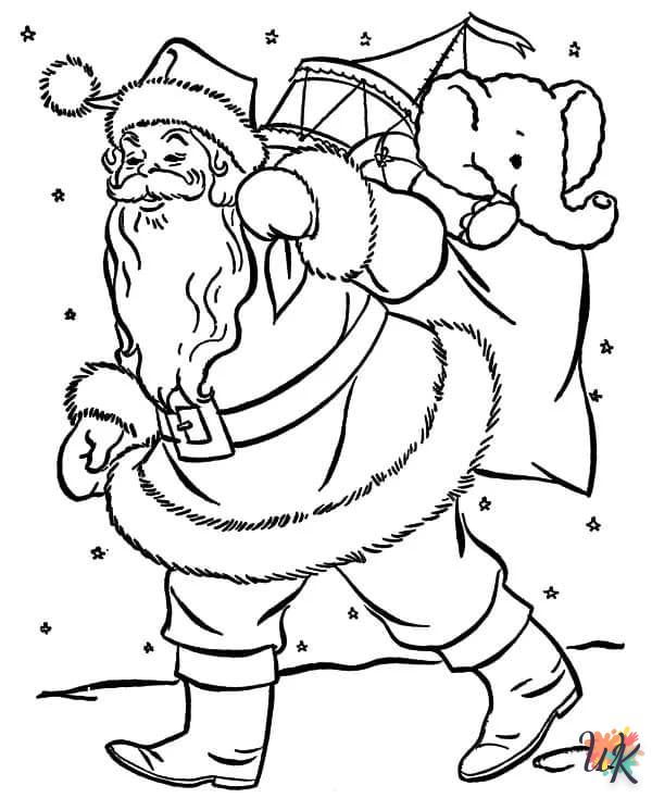 coloriage Père Noël  gratuit à imprimer