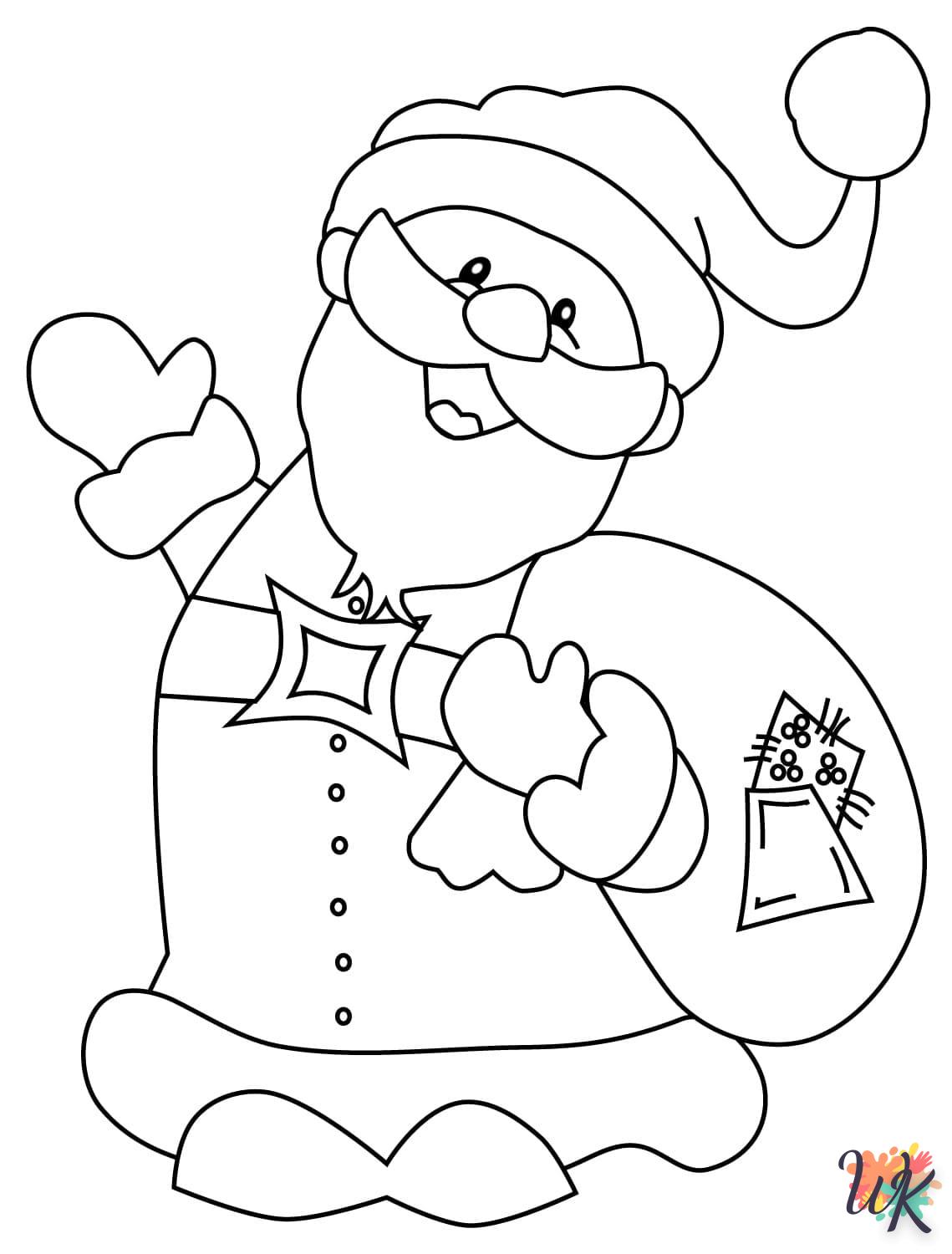 télécharger coloriage Père Noël  gratuit