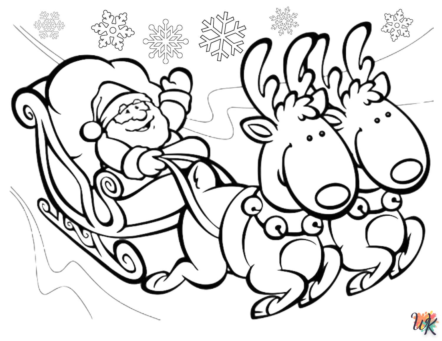 coloriage Père Noël  automne en ligne gratuit à imprimer