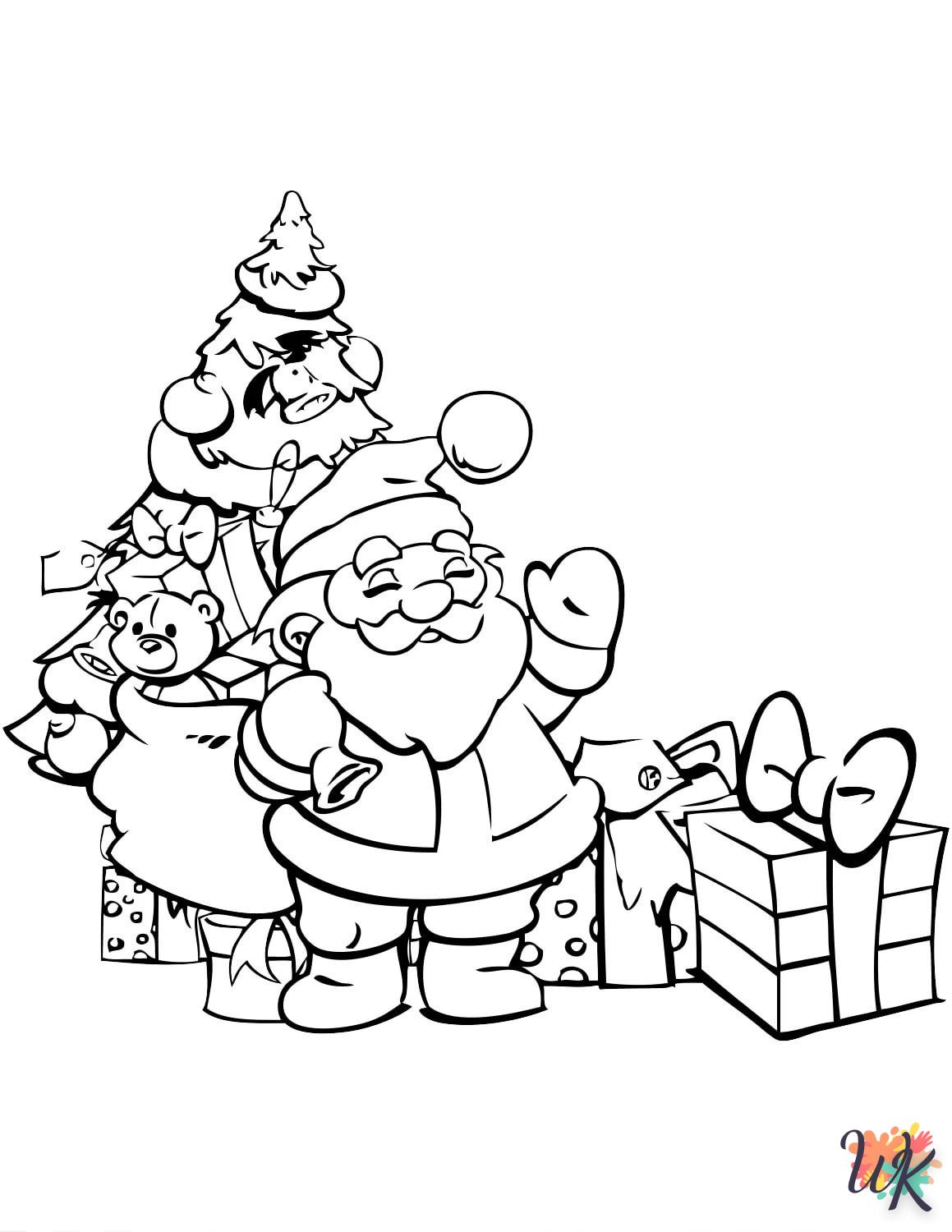 coloriage Père Noël  pour enfant de 7 ans