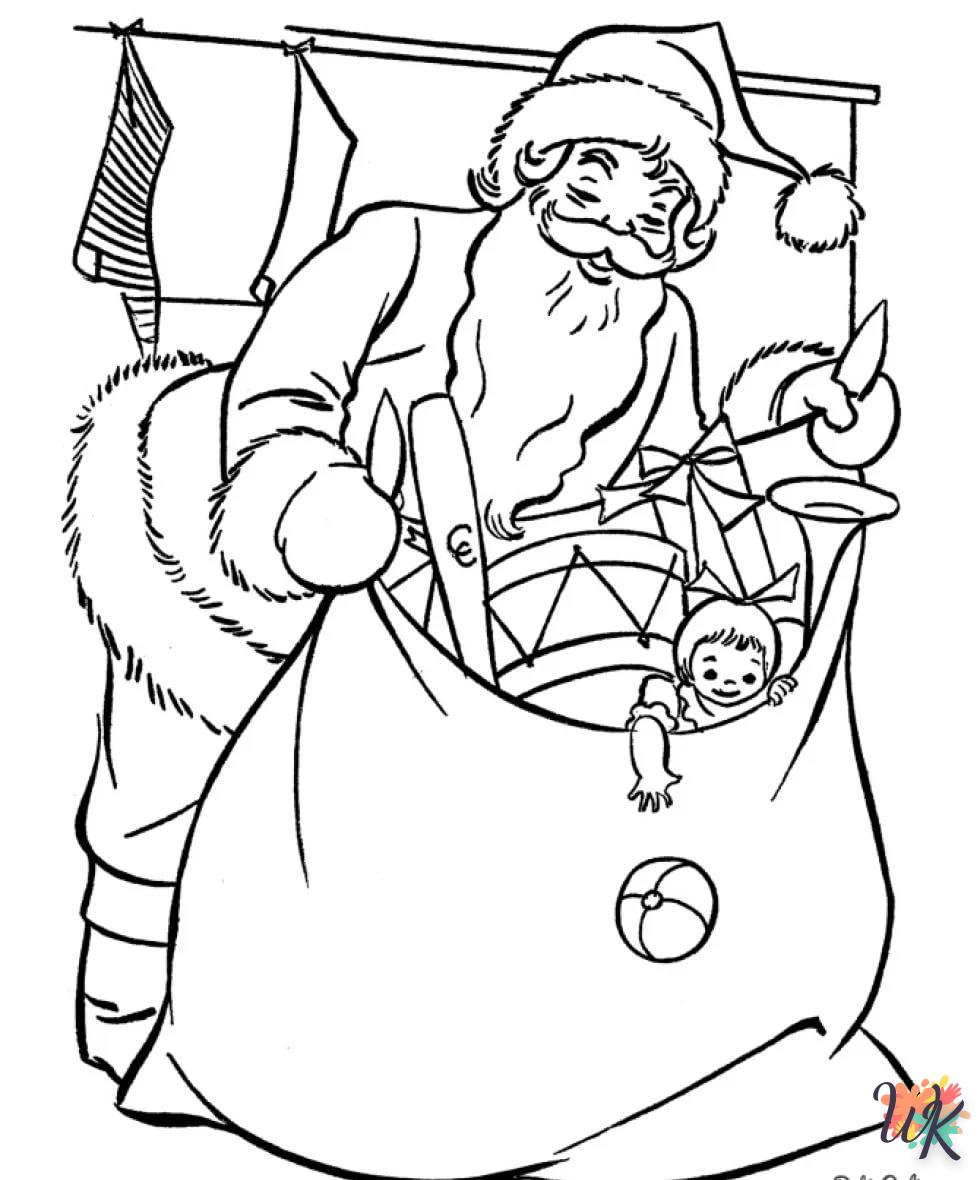 coloriage Père Noël  enfant à imprimer gratuit