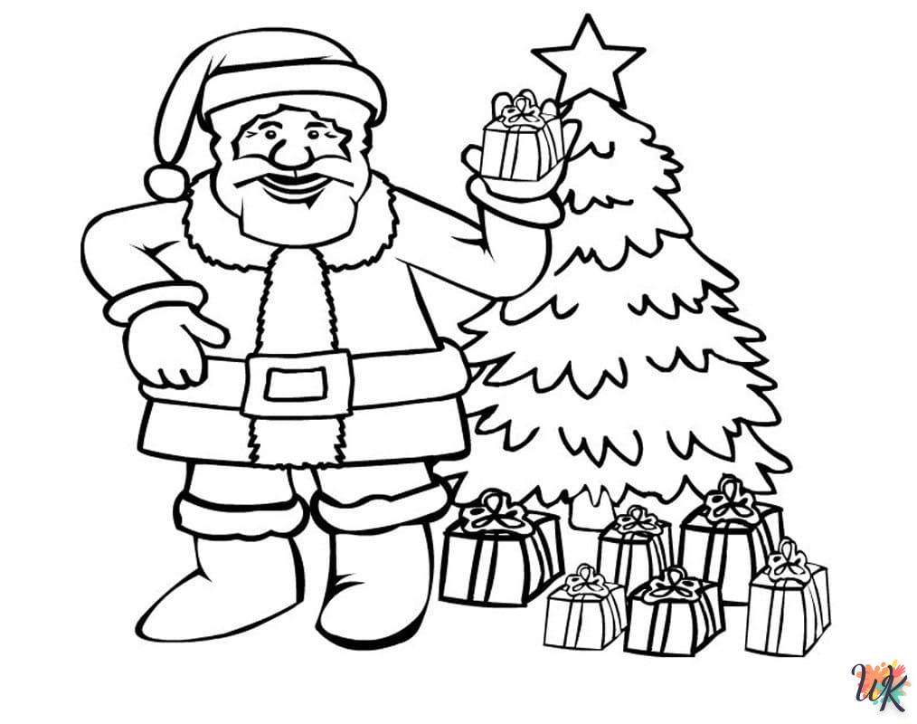 coloriage Père Noël  pour enfants a imprimer 1