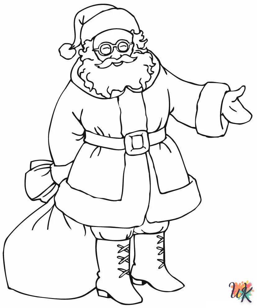 imprimer coloriage Père Noël  pour enfant