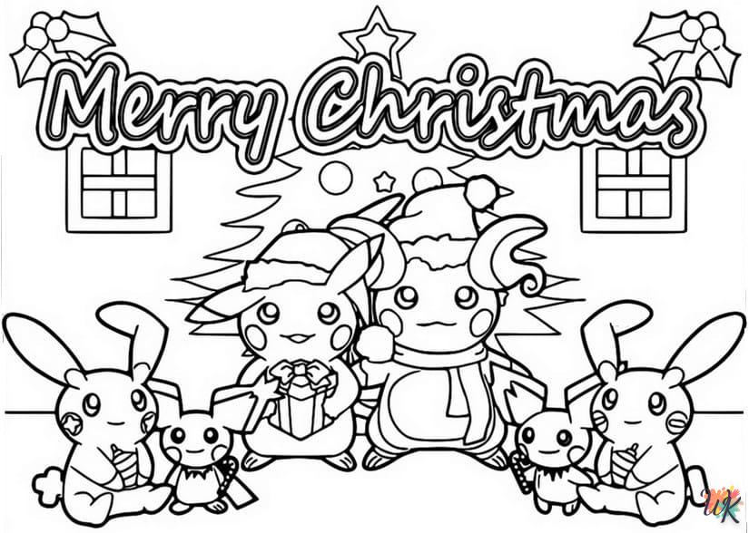 coloriage Pokémon Noël  licorne en ligne gratuit à imprimer