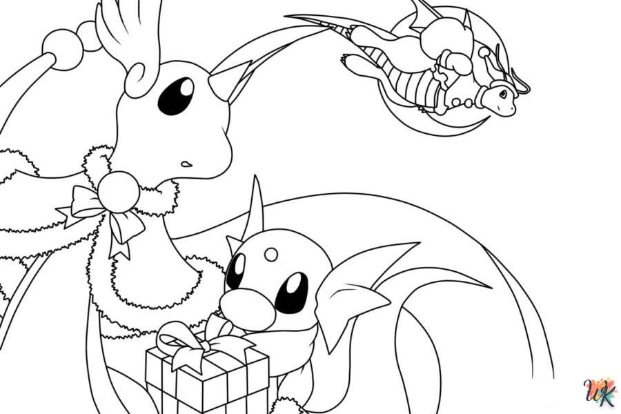 coloriage Pokémon Noël  pour enfant de 10 ans 1