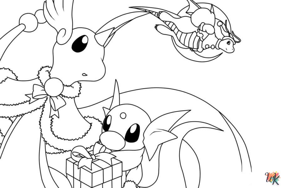 coloriage Pokémon Noël  à imprimer pdf gratuit