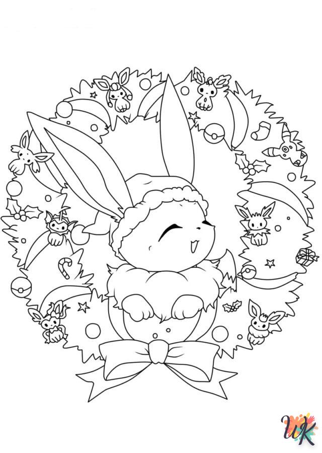 coloriage Pokémon Noël  en ligne gratuit