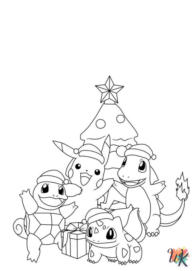 coloriage Pokémon Noël  gratuit