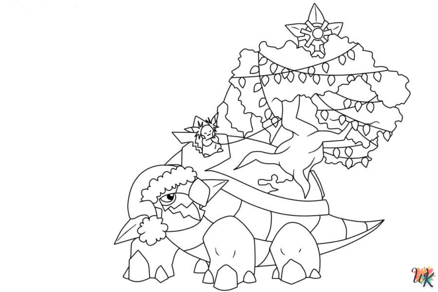 coloriage Pokémon Noël  gratuit a imprimer