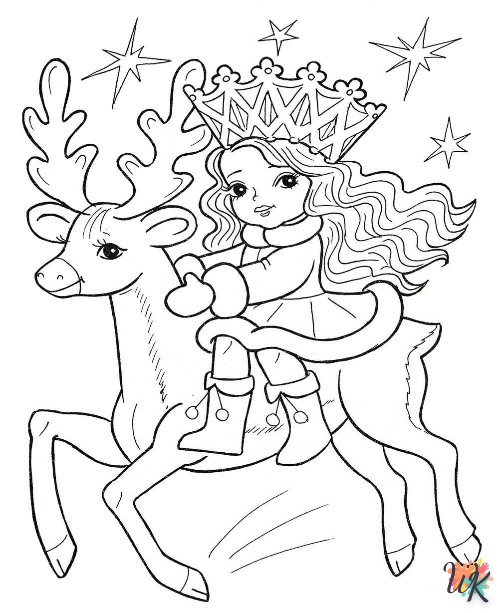 coloriage Renne  pour bebe a imprimer 1