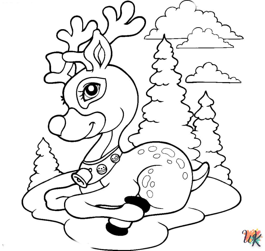 coloriage Renne  7 ans en ligne gratuit à imprimer 1