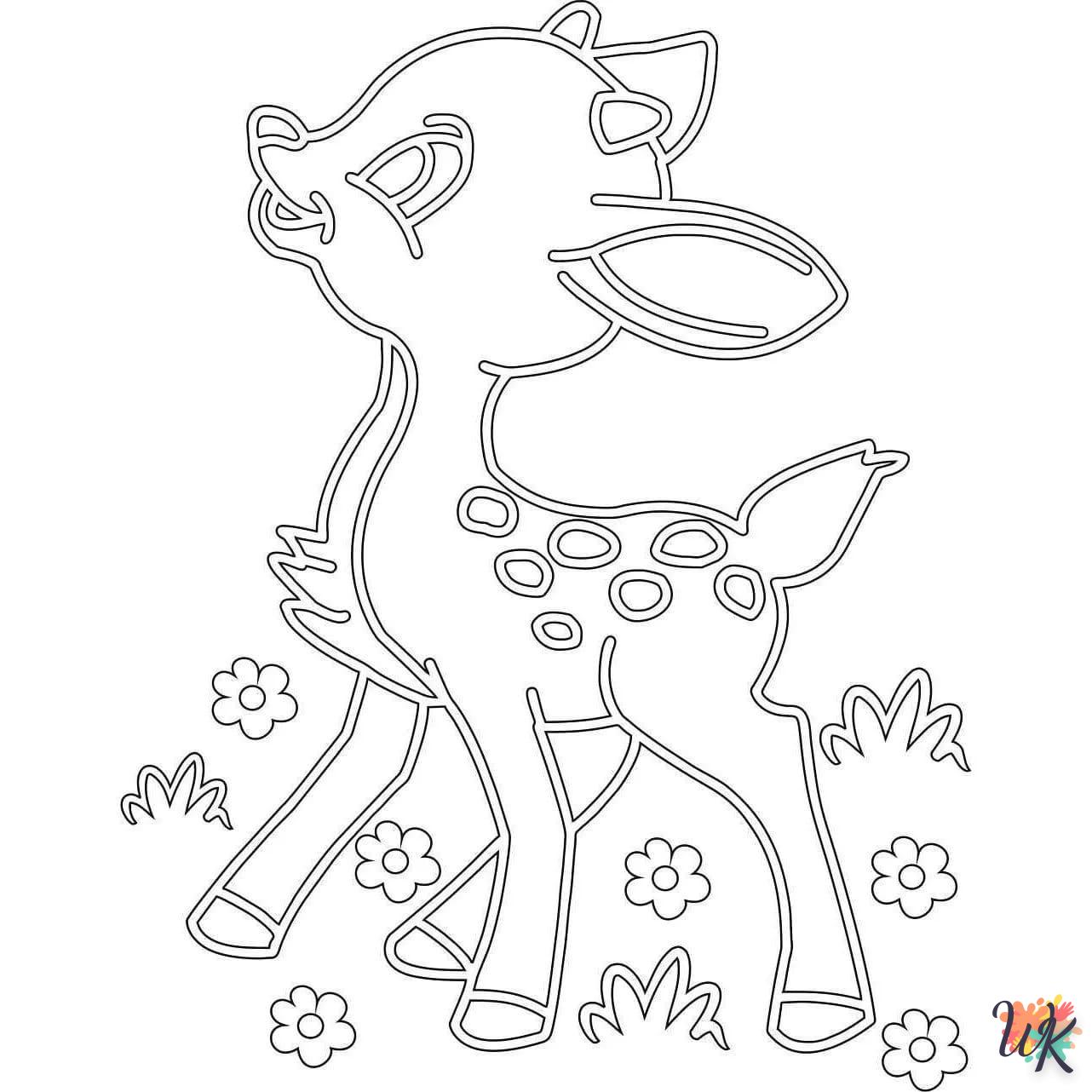 coloriage Renne  pour enfant gratuit