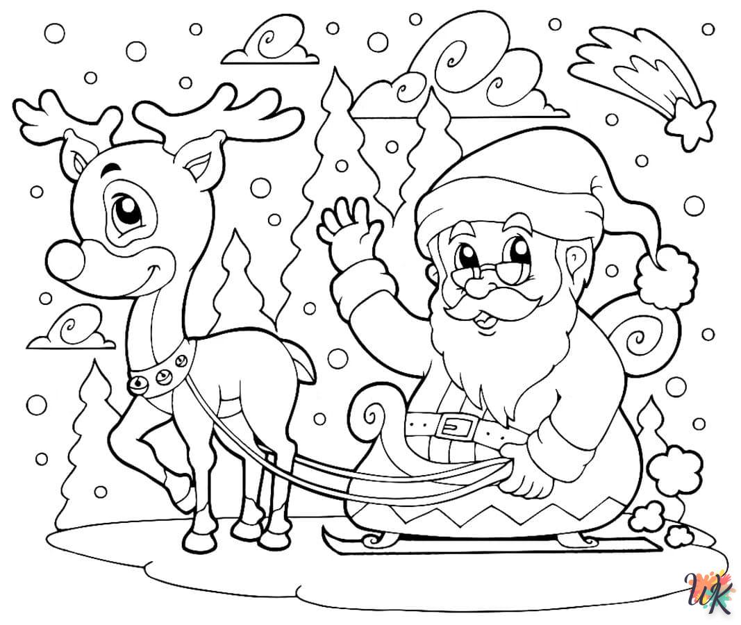 coloriage Renne  enfant 7 ans a imprimer