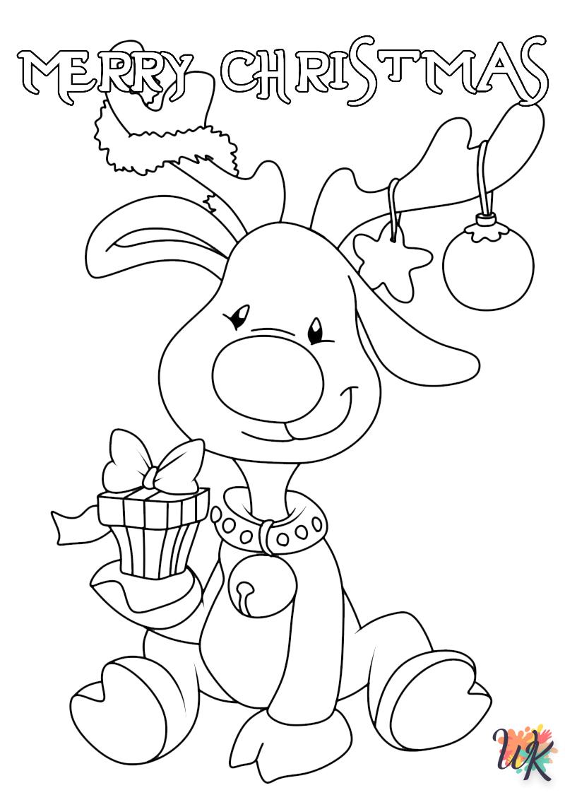 coloriage Renne  bebe à imprimer gratuit