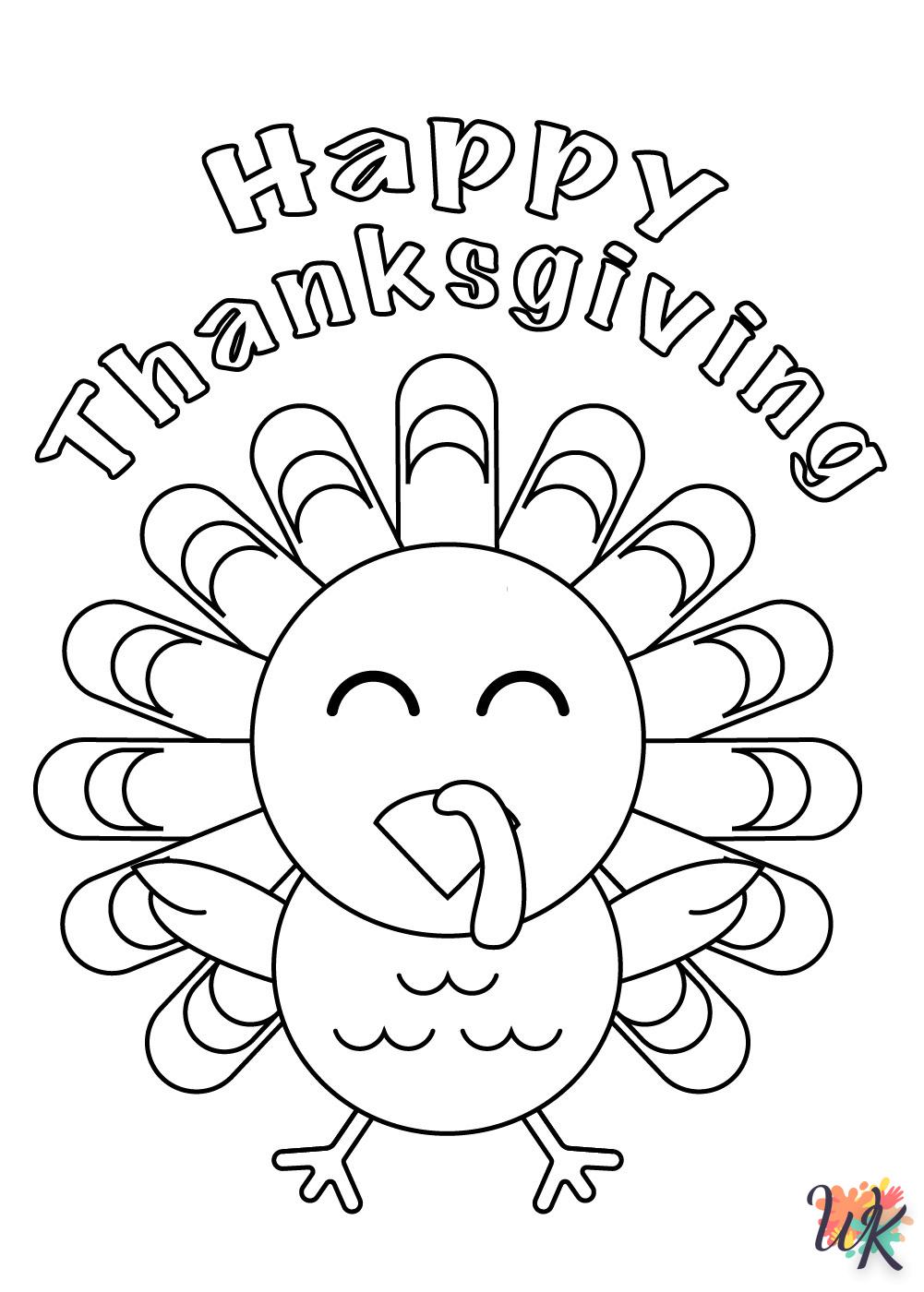 coloriage Thanksgiving  pour primaire