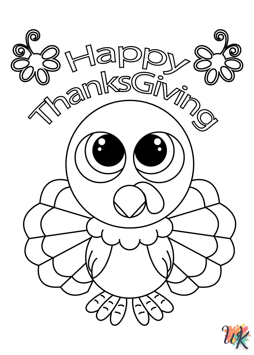 alphabet coloriage Thanksgiving  en ligne