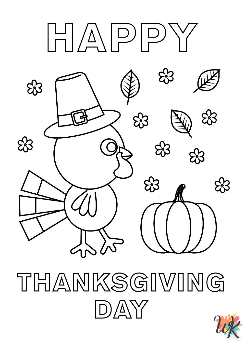 coloriage Thanksgiving  a colorier en ligne