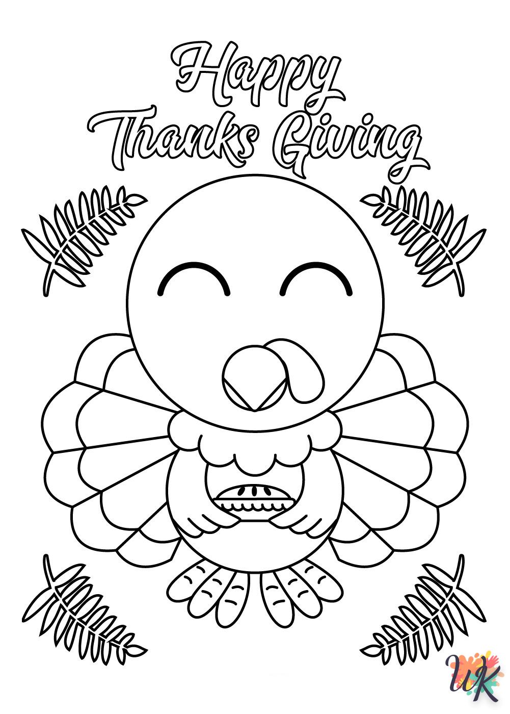 image de coloriage Thanksgiving  pour enfant