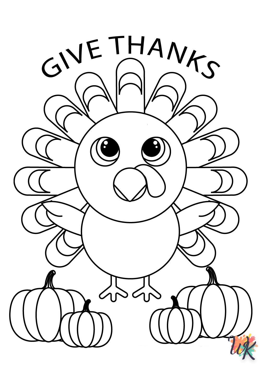 coloriage Thanksgiving  en ligne a colorier