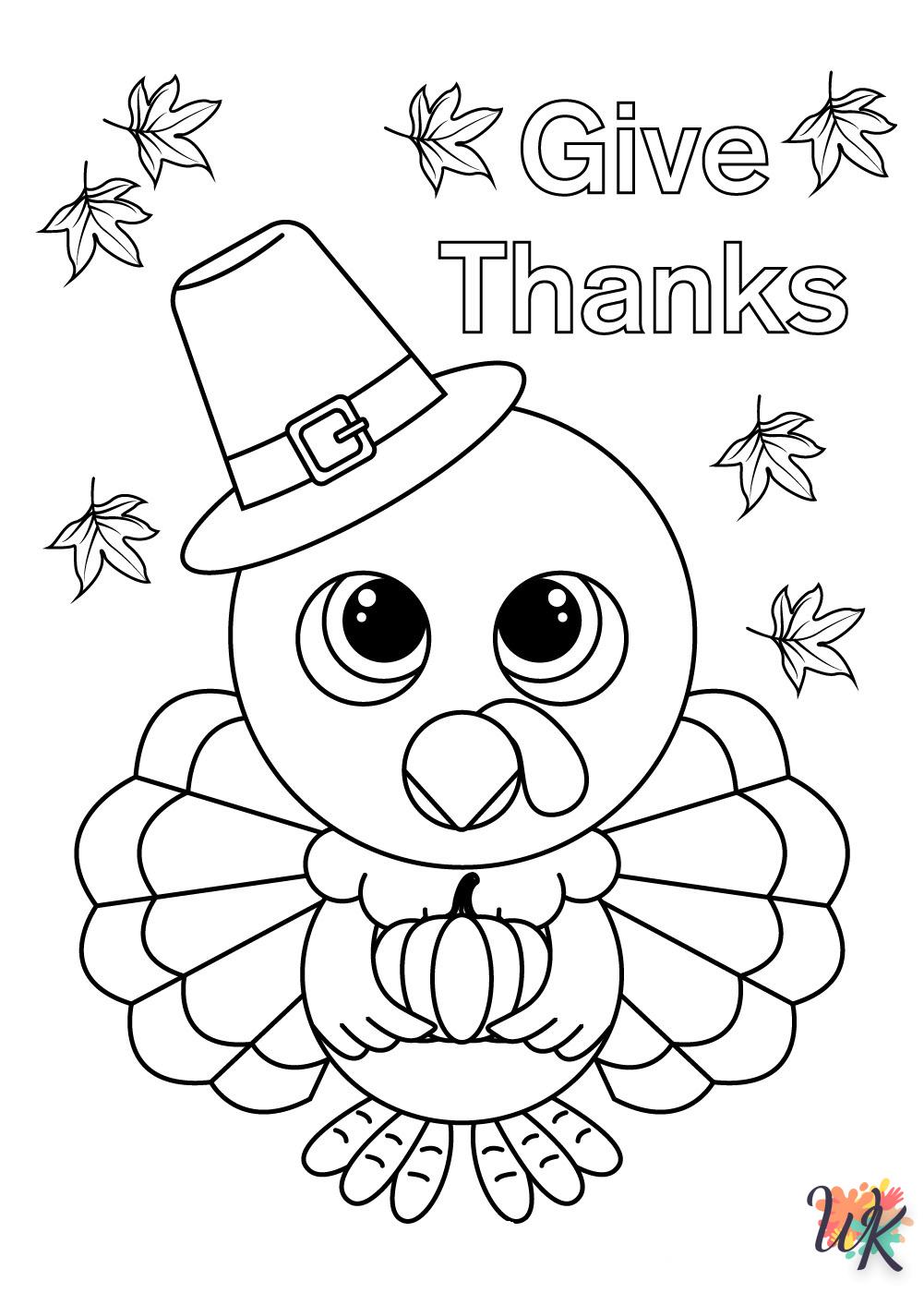 coloriage Thanksgiving  à imprimer gratuitement pdf