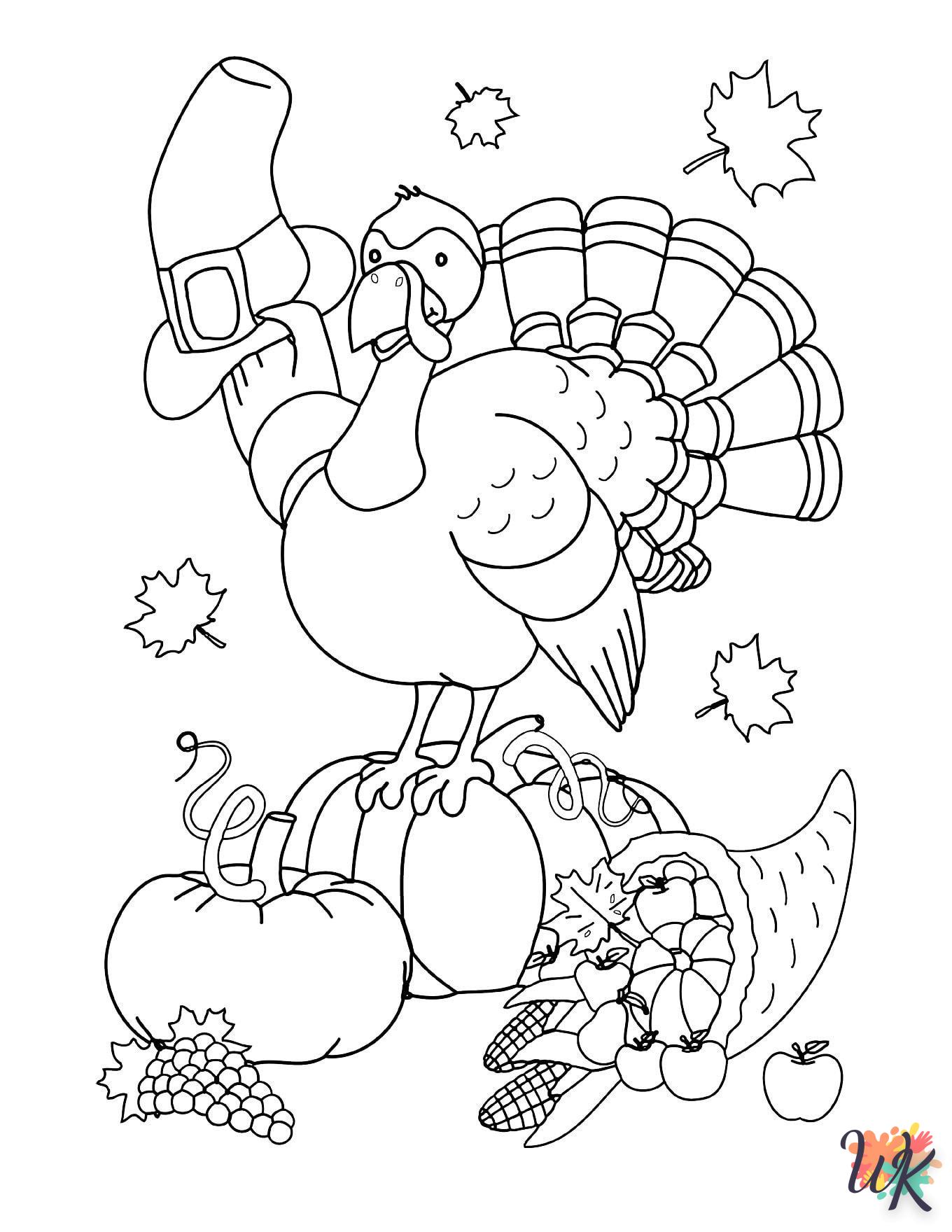 coloriage Thanksgiving  à imprimer gratuitement