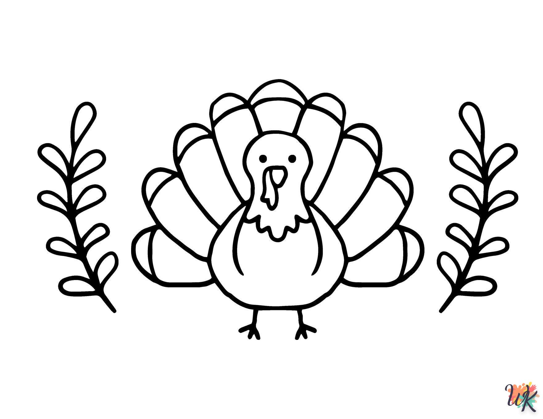 coloriage Thanksgiving  pour enfant gratuit