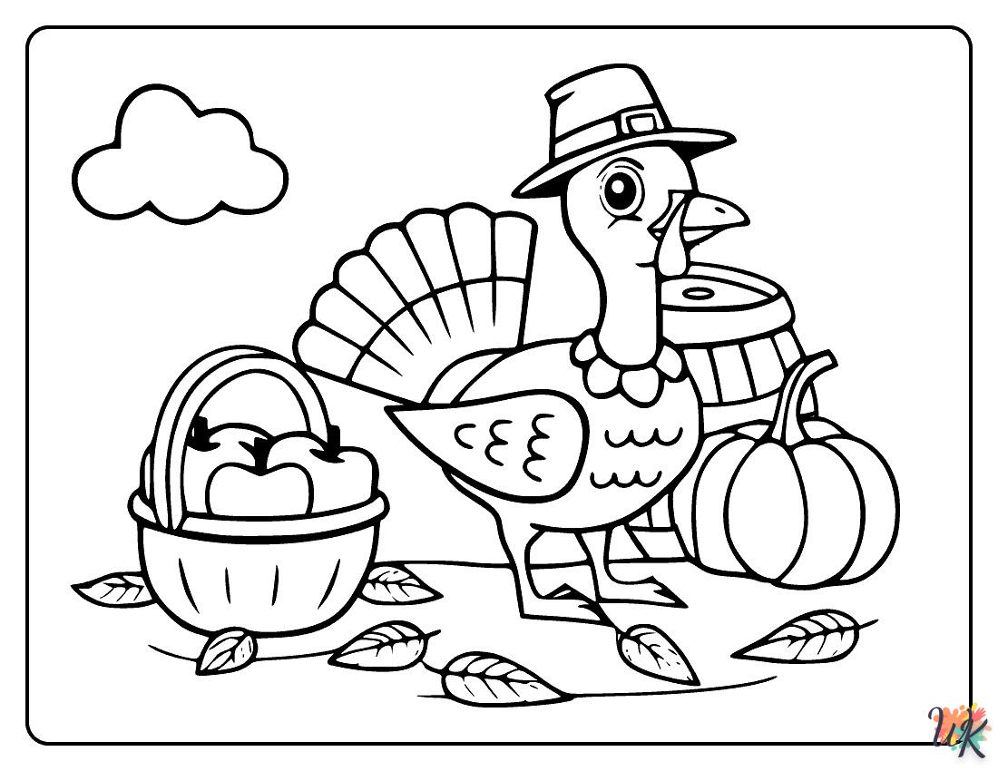 coloriage Thanksgiving  à imprimer pour enfant de 4 ans