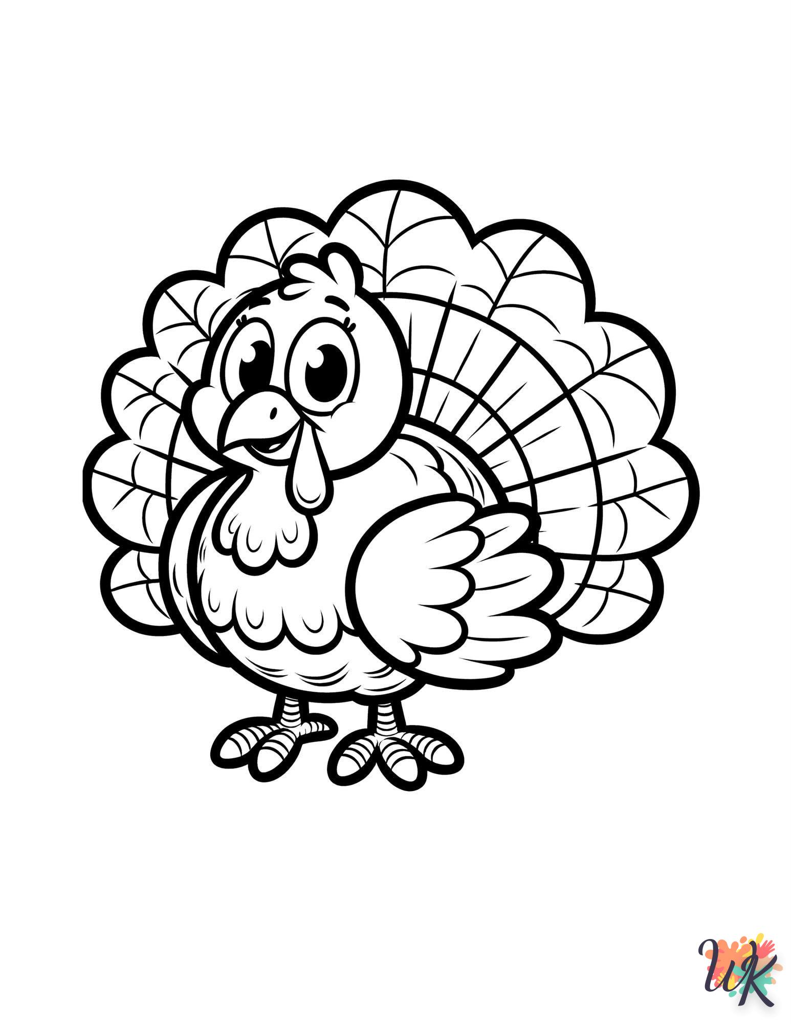 coloriage Thanksgiving  educatif pour enfant