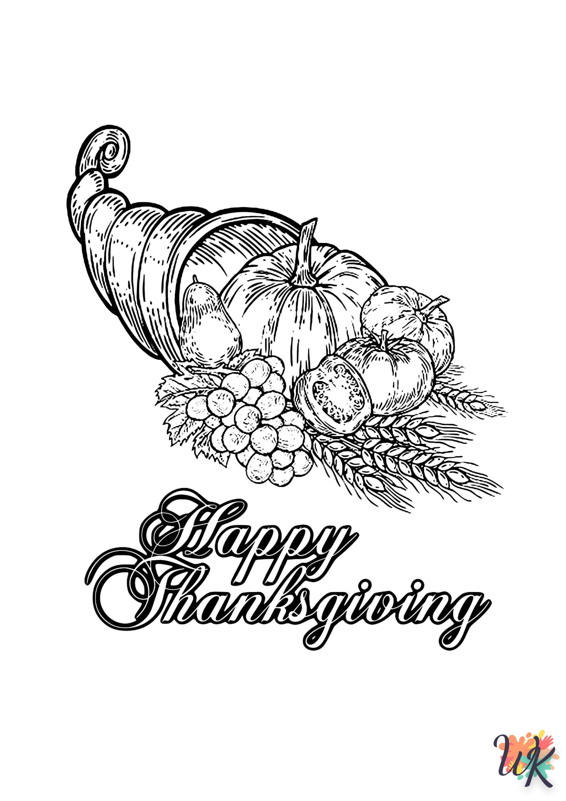 coloriage Thanksgiving  et dessins