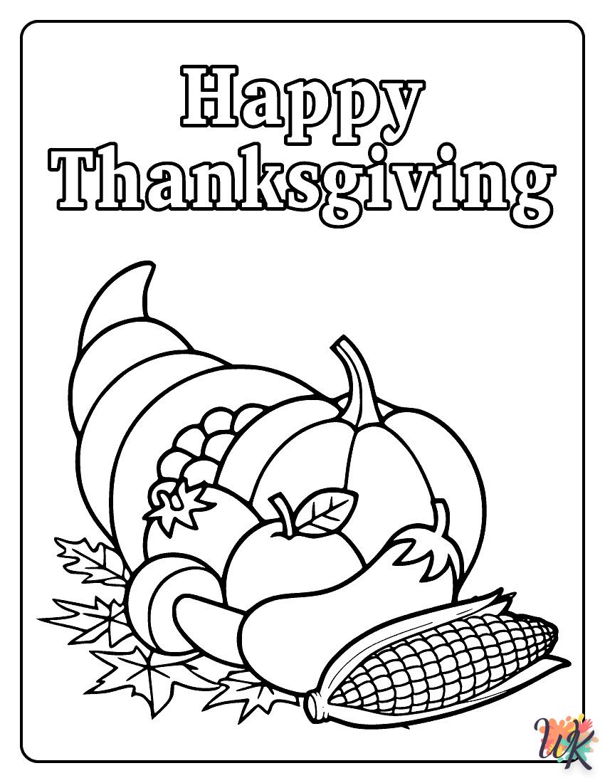 coloriage Thanksgiving  à imprimer pour enfant de 9 ans