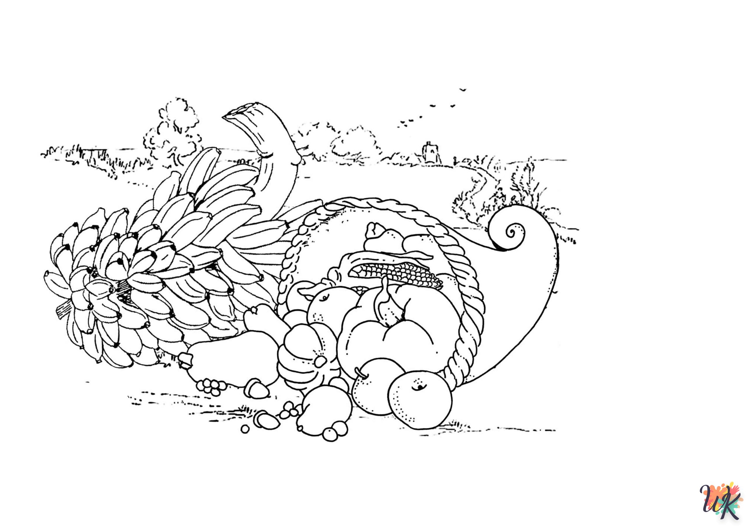 coloriage Thanksgiving  pour bebe a imprimer