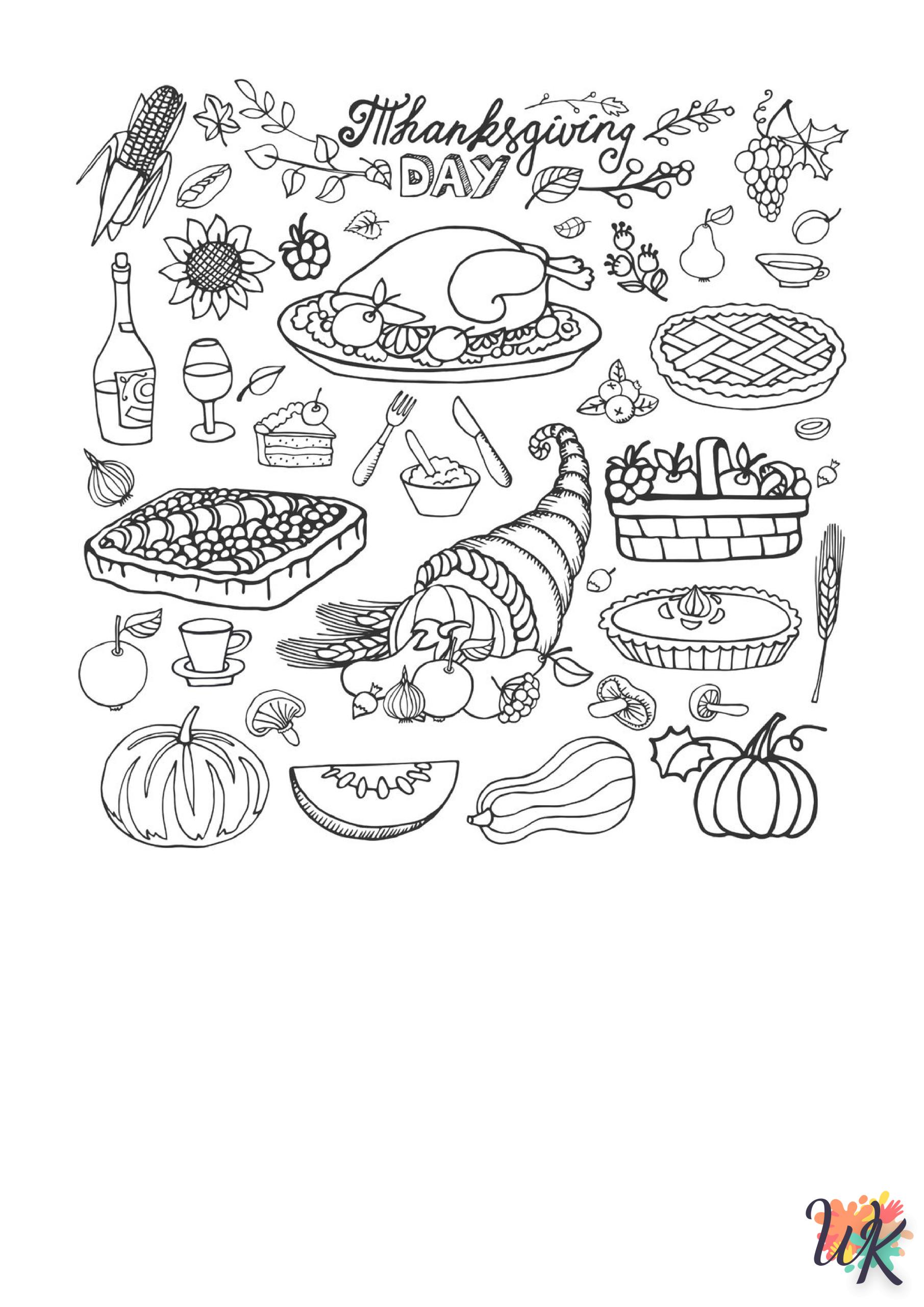 coloriage Thanksgiving  à imprimer a4