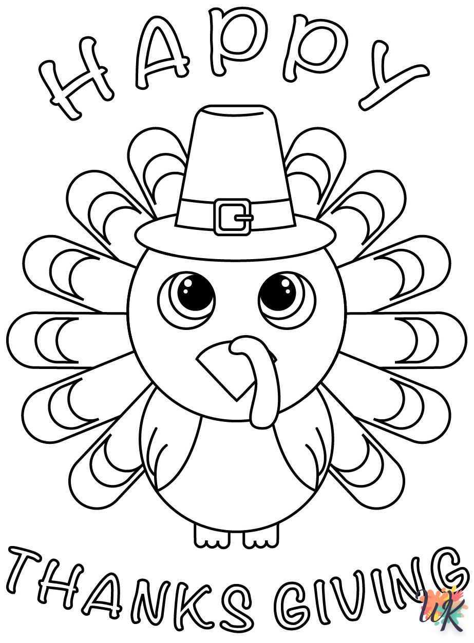 coloriage Thanksgiving  à imprimer pour enfants