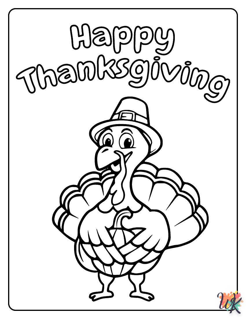 coloriage Thanksgiving  pour enfant de 4 ans 2