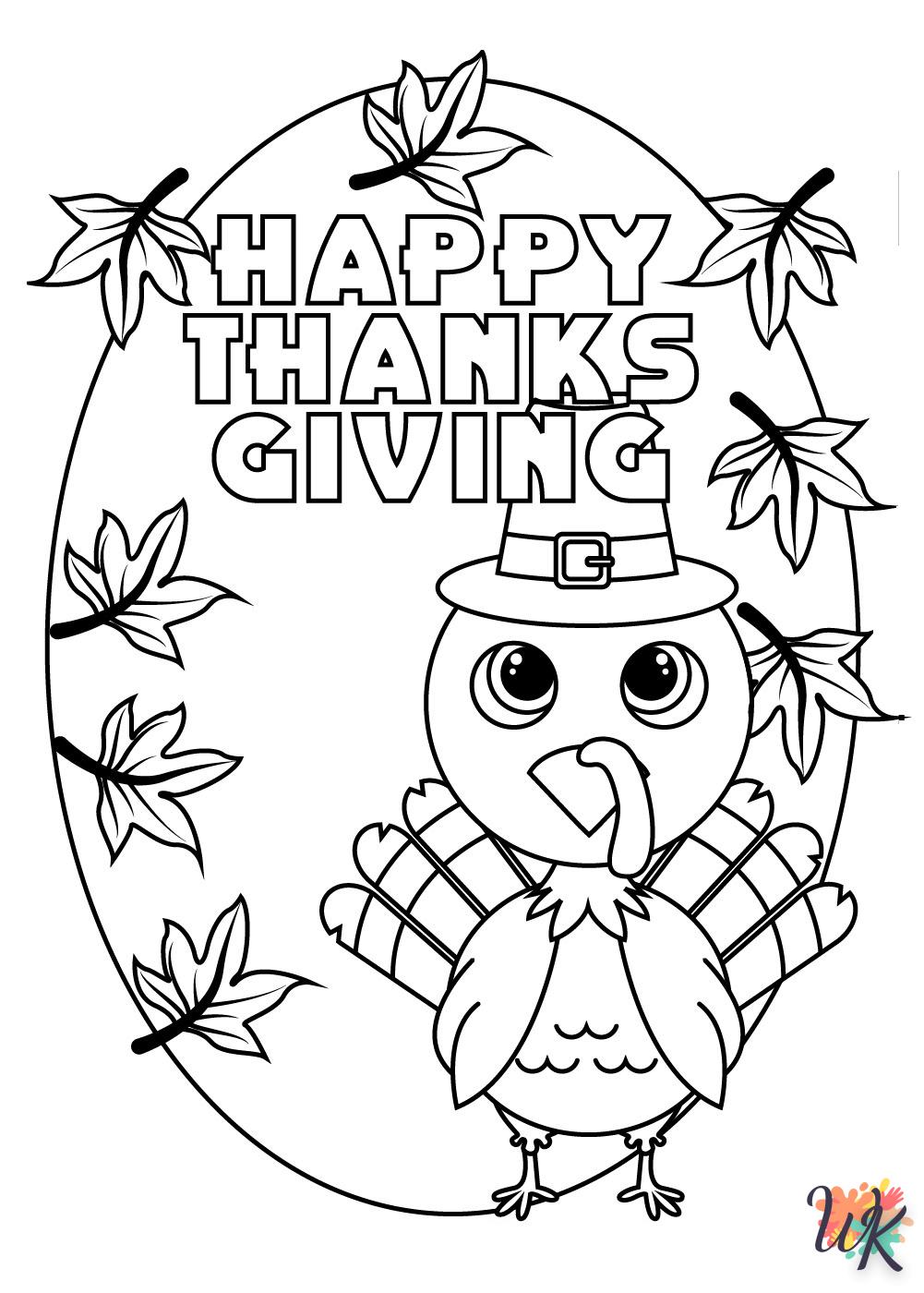 coloriage Thanksgiving  pour enfant de 4 ans 1