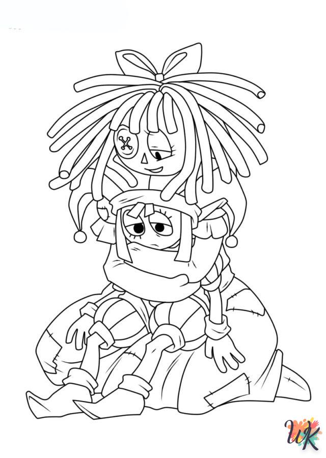 coloriage The Amazing Digital Circus  pour enfant de 8 ans