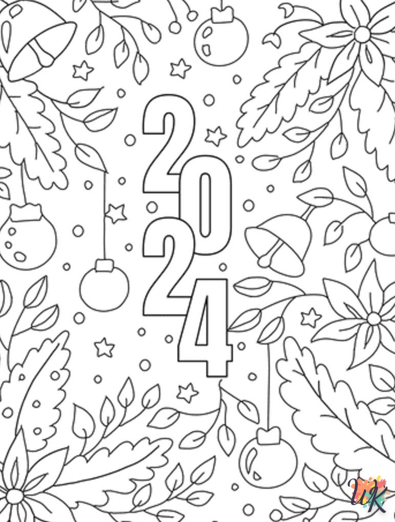 coloriage 2024  à imprimer gratuitement