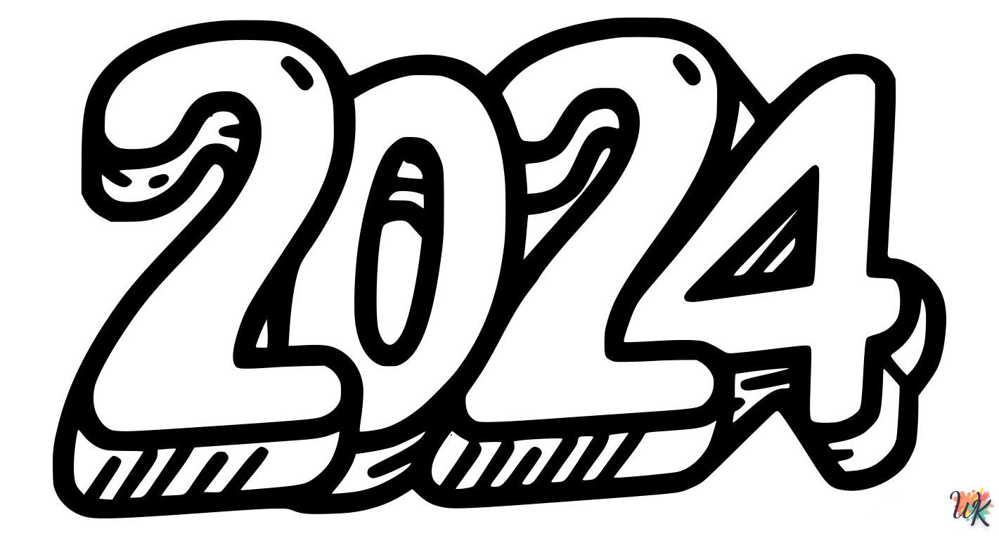 coloriage 2024  en ligne a colorier