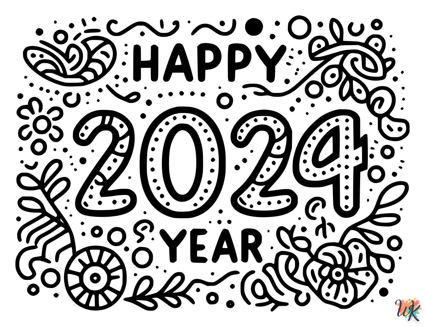 coloriage 2024  à imprimer pour enfant de 10 ans