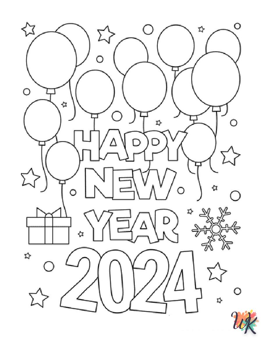 coloriage 2024  gratuit en ligne