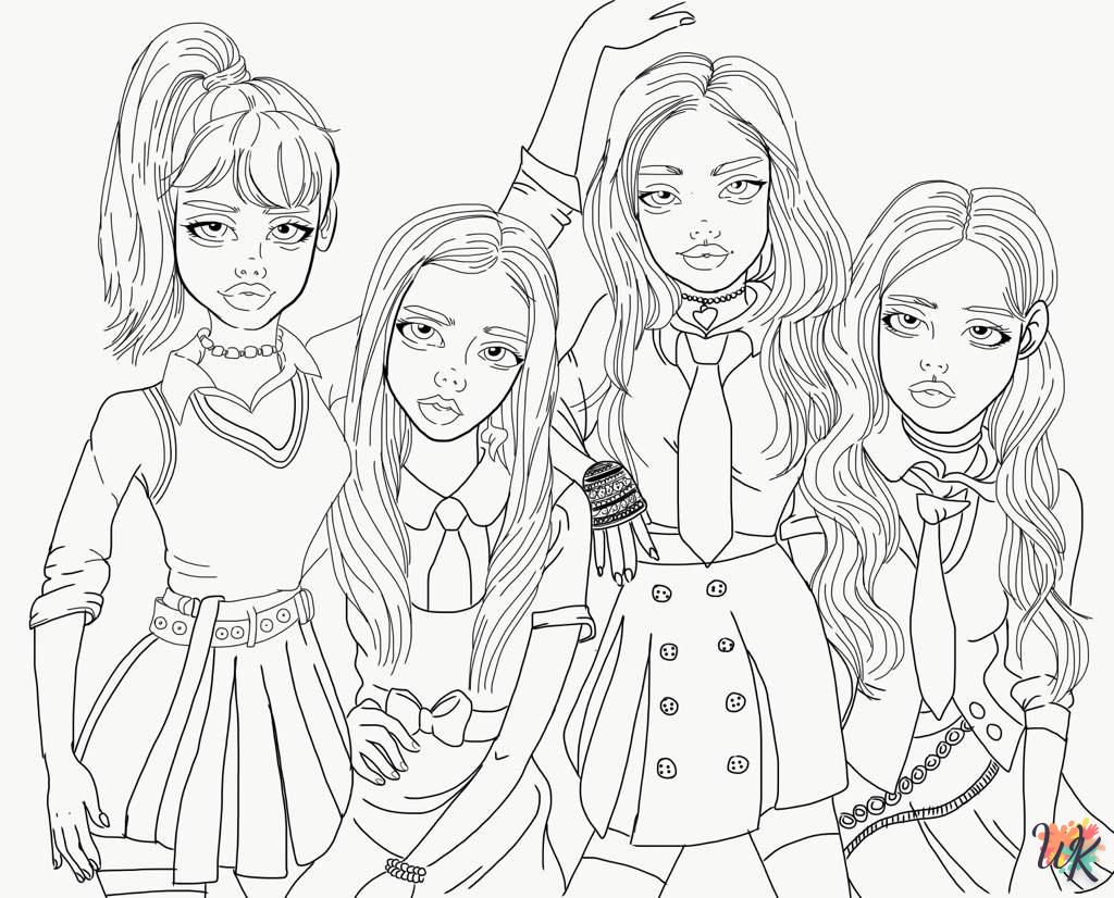 coloriage Blackpink  et decoupage a imprimer gratuit 1