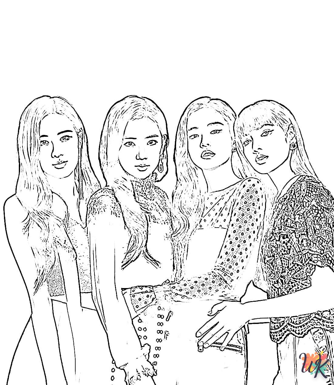 coloriage Blackpink  à imprimer pdf gratuit