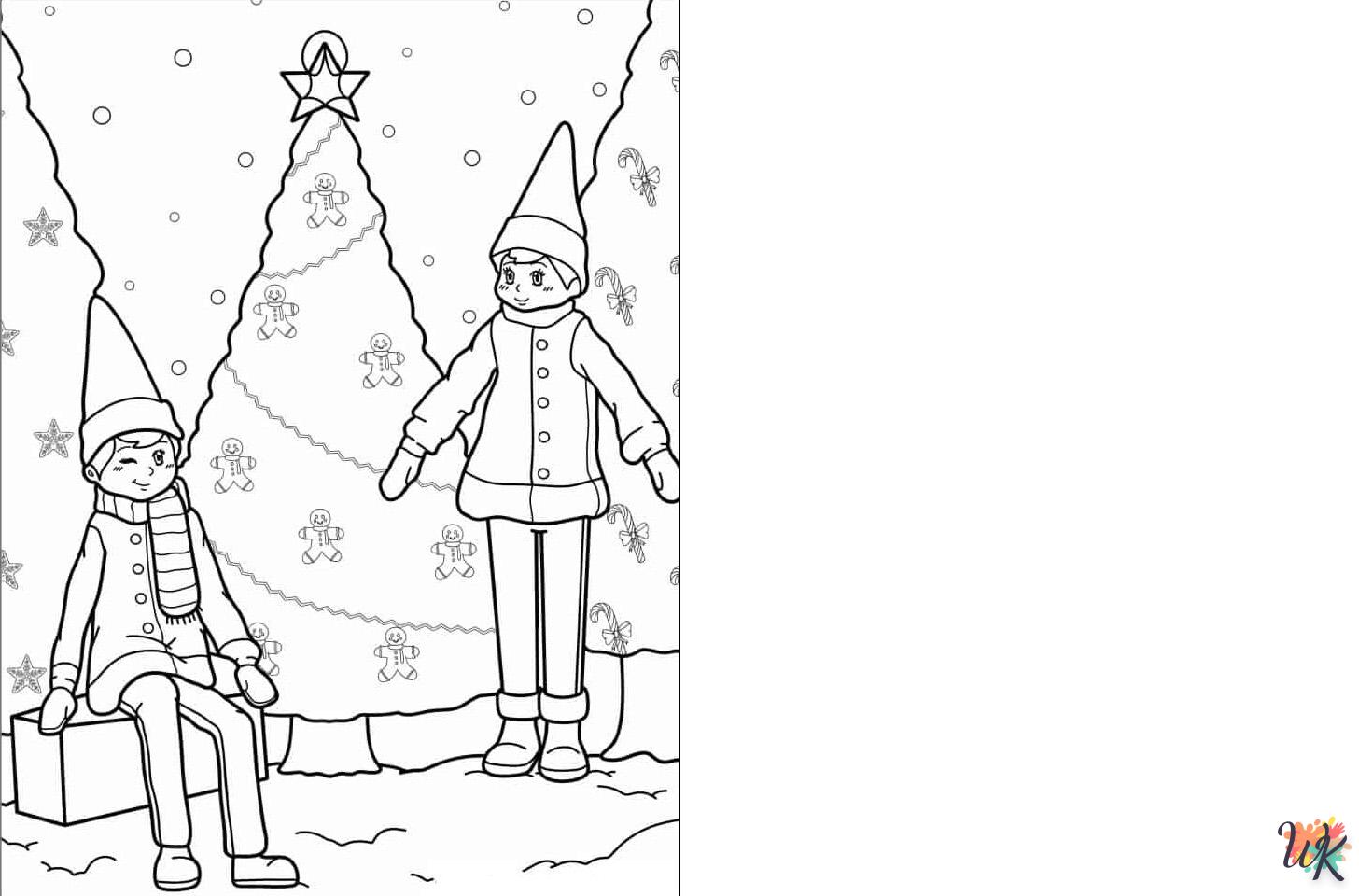 coloriage s Carte de Noël  à imprimer pour enfant de 3 ans