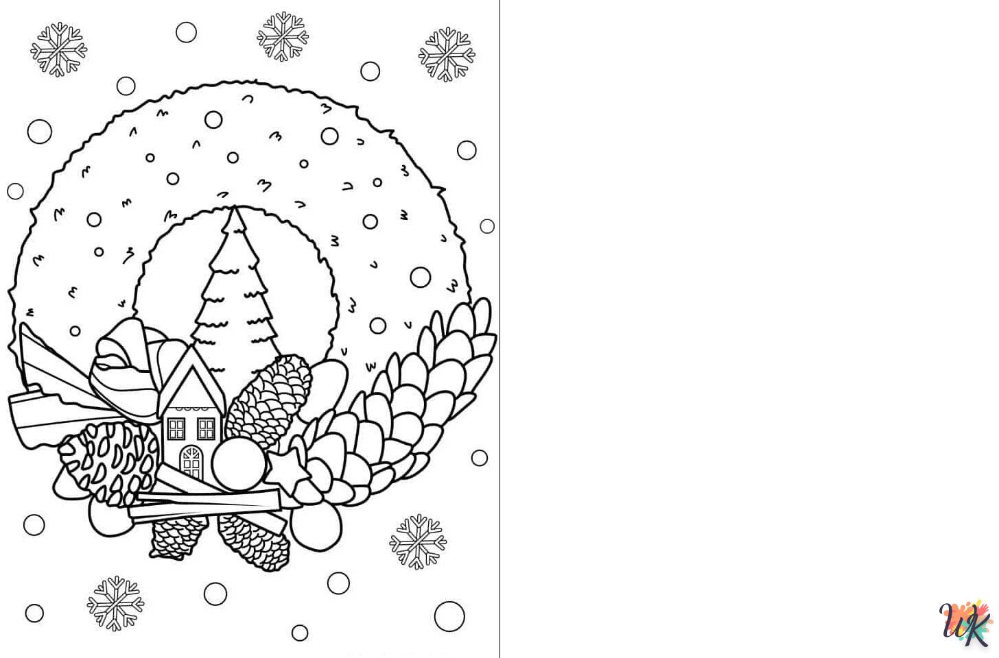 coloriage s Carte de Noël  à imprimer pour enfant de 4 ans