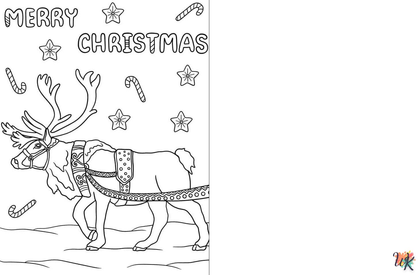 coloriage s Carte de Noël  à imprimer pdf gratuit