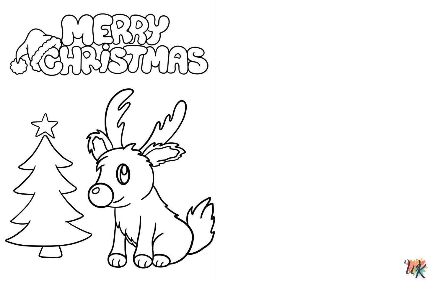 coloriage s Carte de Noël  de pour enfants