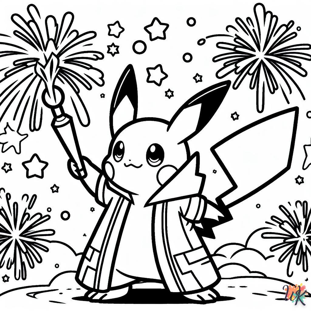 coloriage Feu d'artifice  en ligne maternelle 1