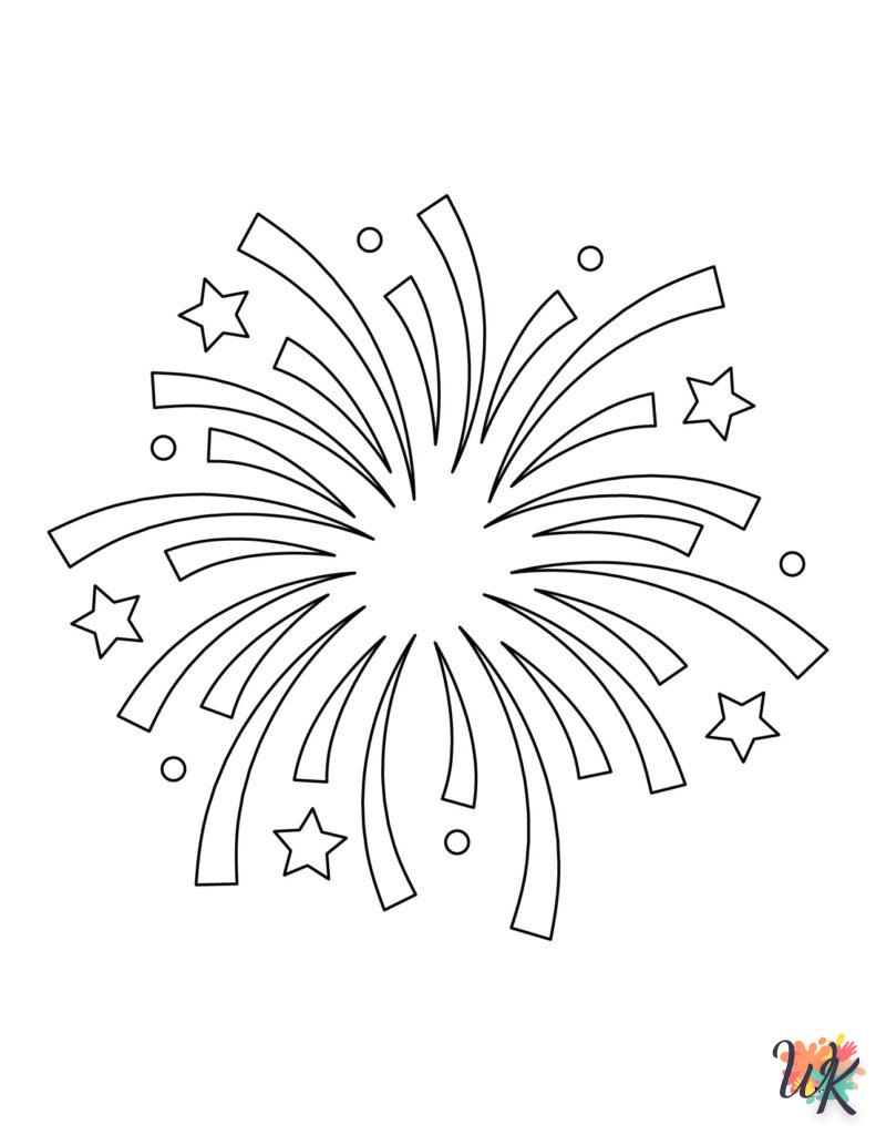 coloriage Feu d'artifice  gratuit