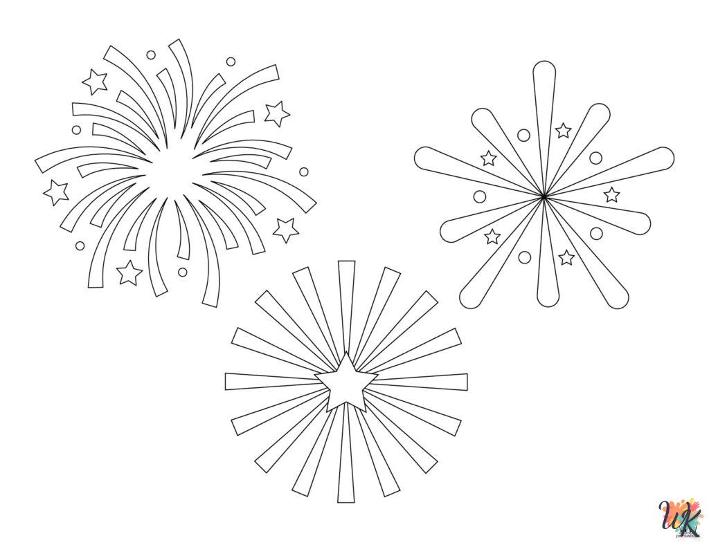 coloriage Feu d'artifice  à imprimer gratuit